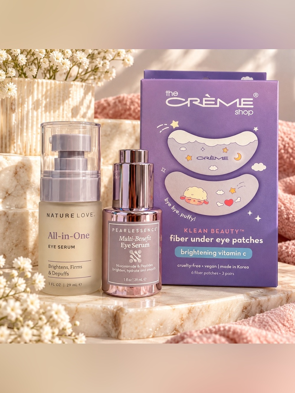 The Crème Shop Lavender Eye Brightening Gift Set